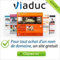 Pour tout achat d'un nom de domaine, un site gratuit